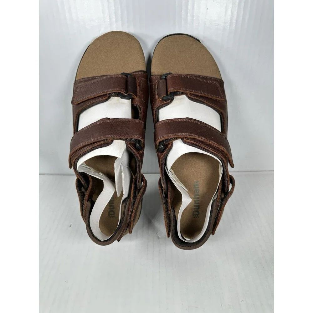 Size 10B Dunham St. Johnsbury Sport Sandals Men's Brown Leather Outdoor NEW